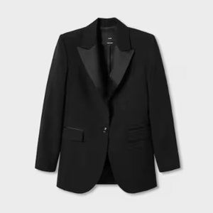 Satin lapels suit blazer